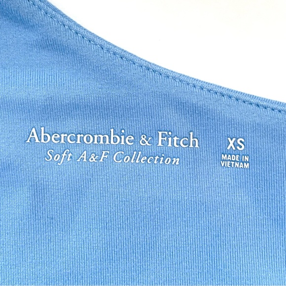 Abercrombie & Fitch Blue One Shoulder Cut-Out Tank Top size XS - Picture 3 of 7